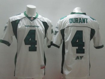 Saskatchewan Roughriders #4 Darian Durant white Stitched CFL Jersey