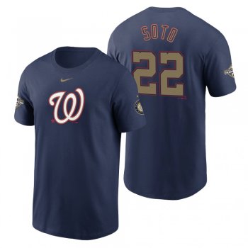 Washington Nationals Juan Soto Navy 2020 Gold Program T-Shirt