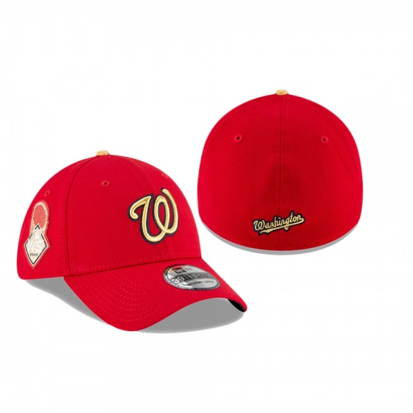 Washington Nationals Red 2020 Gold Program Championship 39THIRTY Flex Hat