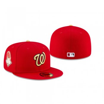 Washington Nationals Red 2020 Gold Program Championship 59FIFTY Fitted Hat