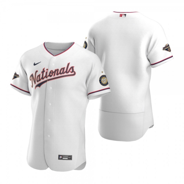 Washington Nationals Nike White Gold 2020 Gold Program Authentic Jersey