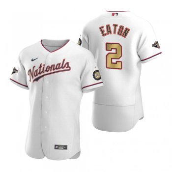 Washington Nationals Adam Eaton Nike White 2020 Gold Program Authentic Jersey