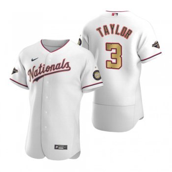 Washington Nationals Michael A. Taylor Nike White 2020 Gold Program Authentic Jersey