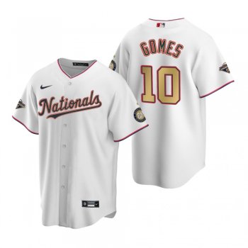 Washington Nationals Yan Gomes Nike White 2020 Gold Program Replica Jersey