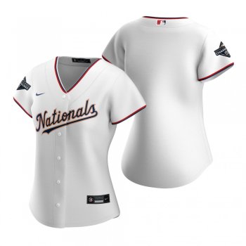 Women's Washington Nationals Nike White Gold 2020 Gold Program Championship Jersey