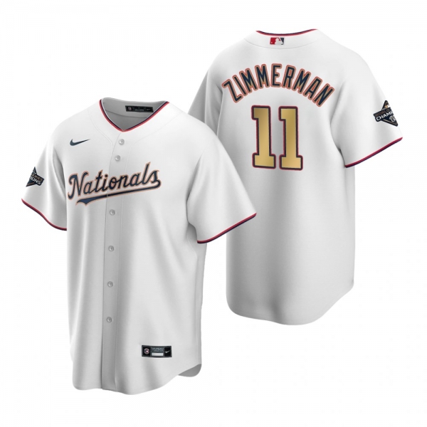 Youth Nationals Ryan Zimmerman White Gold 2020 Gold Program Replica Jersey