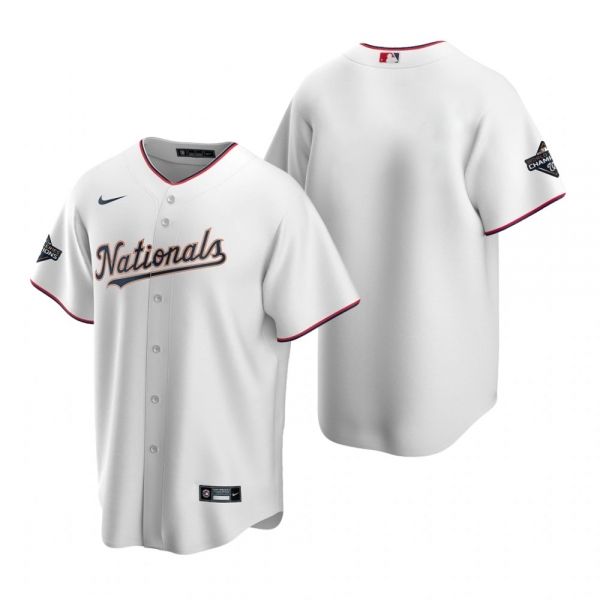 Youth Washington Nationals Nike White Gold 2020 Gold Program Championship Replica Jersey