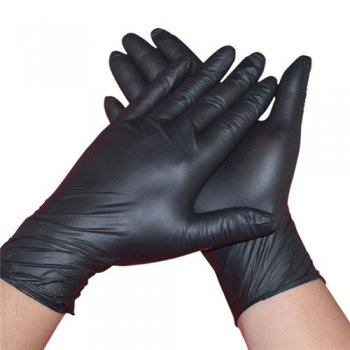 100 pcs Disposable Nitrile Gloves -Black