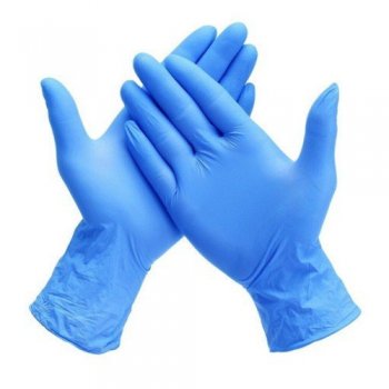 100 pcs Disposable Nitrile Gloves -blue