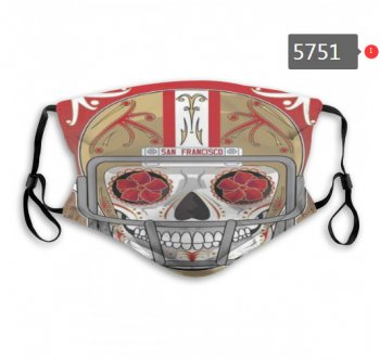 49ers Skull Mask with PM2.5 Filter Double Protection (13)