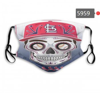 Cardinals Skull Mask with PM2.5 Filter Double Protection