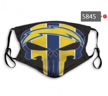 Chargers Skull Mask with PM2.5 Filter Double Protection