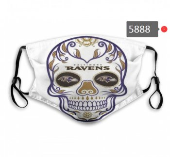 Ravens Skull Mask with PM2.5 Filter Double Protection (6)