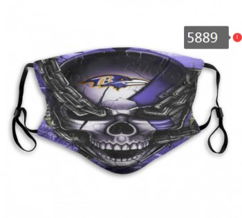 Ravens Skull Mask with PM2.5 Filter Double Protection (7)