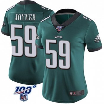 Women's Seth Joyner Philadelphia Eagles Midnight 100th Vapor Jersey - Limited Green