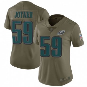 Women's Seth Joyner Philadelphia Eagles 2017 Salute to Service Jersey - Limited Green