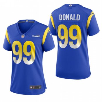 Women's Rams Aaron Donald #99 Royal 2020 Game Jersey