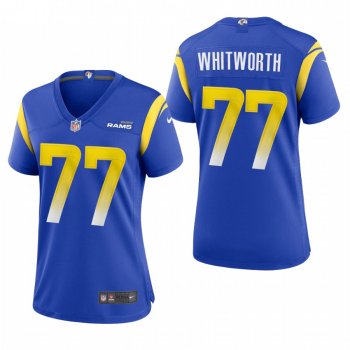 Women's Rams Andrew Whitworth #77 Royal 2020 Game Jersey