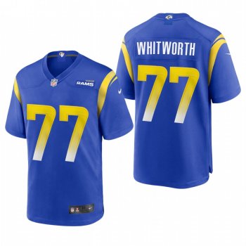 Andrew Whitworth #77 Los Angeles Rams Royal 2020 Game Jersey