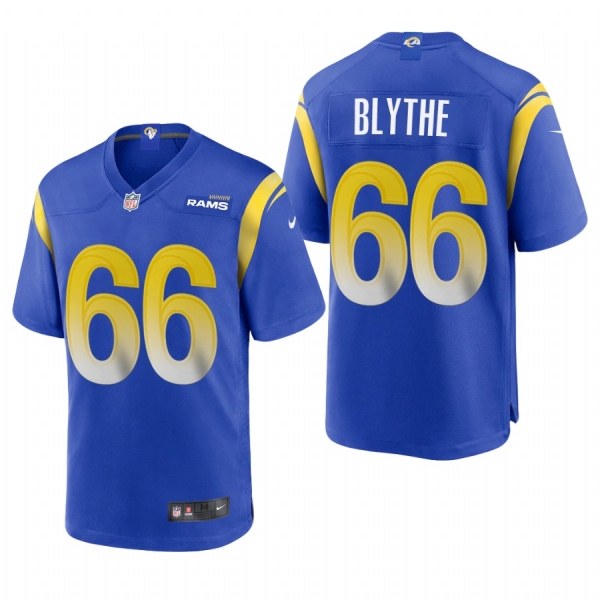 Austin Blythe #66 Los Angeles Rams Royal 2020 Game Jersey