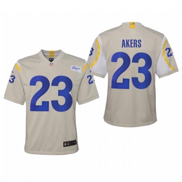 Youth Los Angeles Rams Cam Akers Bone 2020 Game Jersey