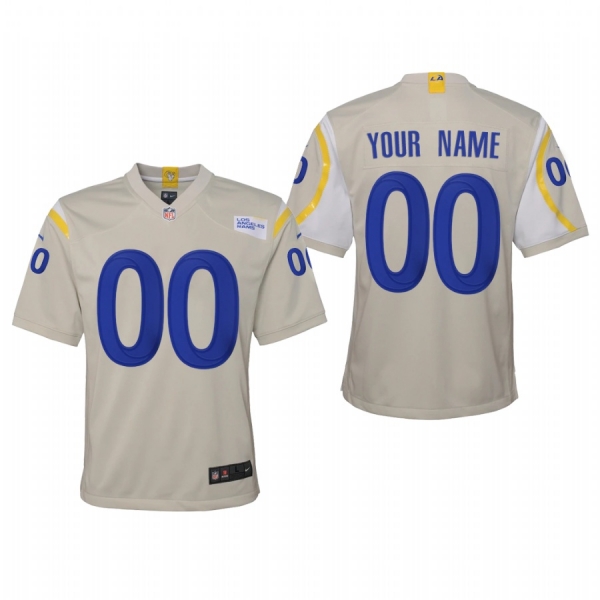 Youth Los Angeles Rams Custom Bone 2020 Game Jersey