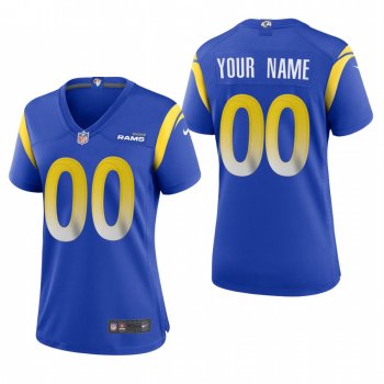 Women Rams Custom #00 Royal 2020 Game Jersey