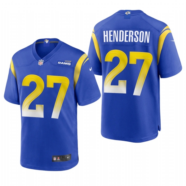 Darrell Henderson #27 Los Angeles Rams Royal 2020 Game Jersey