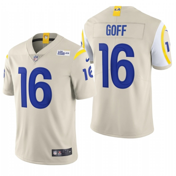 Jared Goff #16 Los Angeles Rams Bone 2020 Vapor Limited Jersey