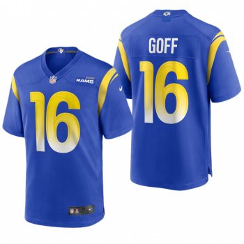 Jared Goff #16 Los Angeles Rams Royal 2020 Game Jersey