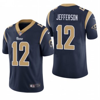 Van Jefferson #12 Los Angeles Rams Navy Vapor Limited Jersey 2020 NFL Draft