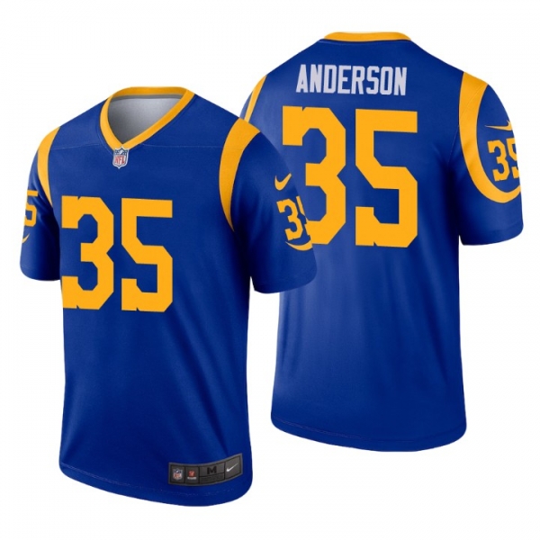 C.J. Anderson #35 Los Angeles Rams Legend Royal Jersey