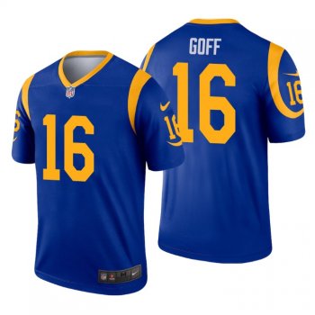 Men Jared Goff #16 Los Angeles Rams Legend Royal Jersey