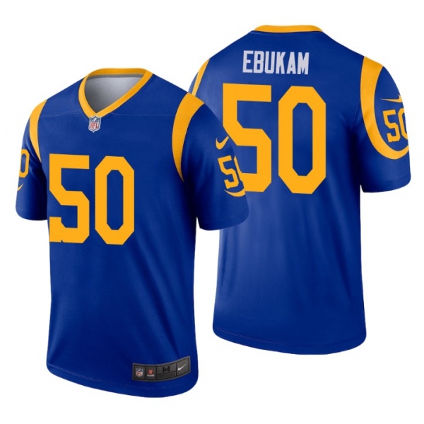 Men Samson Ebukam #50 Los Angeles Rams Legend Royal Jersey