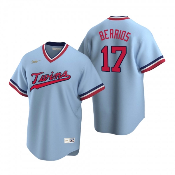 Men's Minnesota Twins Jose Berrios Nike Light Blue Cooperstown Collection Road Jersey