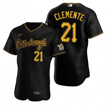 Men's Pittsburgh Pirates Roberto Clemente Nike Black Authentic 2020 Alternate Jersey