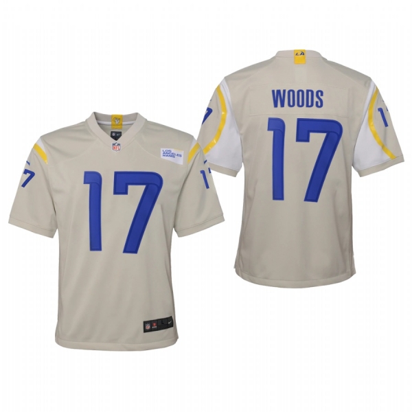 Youth Los Angeles Rams Robert Woods Bone 2020 Game Jersey