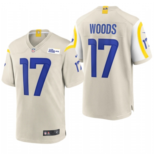 Robert Woods #17 Los Angeles Rams Bone 2020 Game Jersey