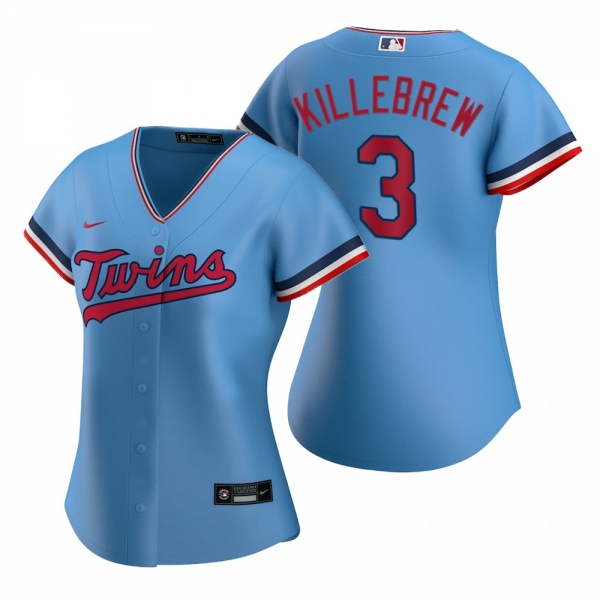 Women's Minnesota Twins Harmon Killebrew Nike Light Blue Replica Alternate Jersey