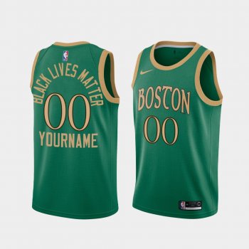 Boston Celtics Social Justice Custom Green BLM Jersey - City