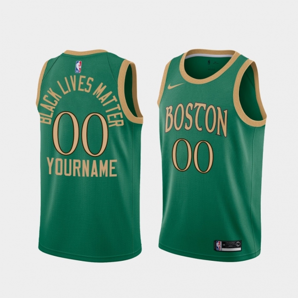 Boston Celtics Social Justice Custom Green BLM Jersey - City