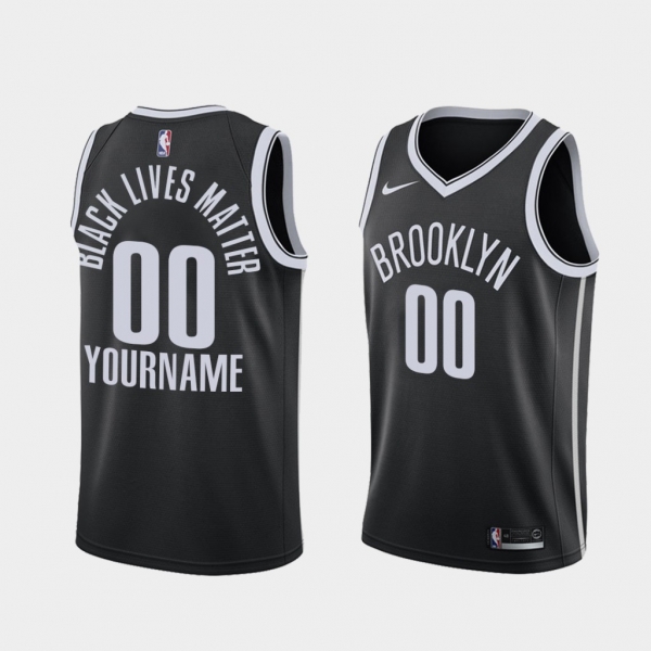 Brooklyn Nets Social Justice Custom Black BLM Jersey - Icon