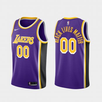 Custom Lakers Social Justice BLM 2020 Jersey Statement