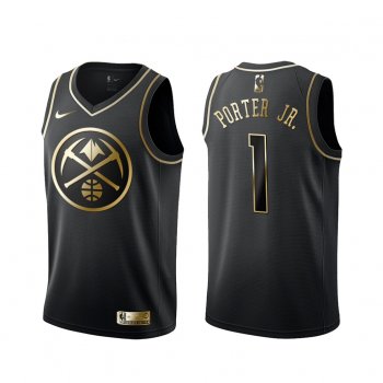 Denver Nuggets Michael Porter Jr. #1 Black Golden Limited Edition Jersey