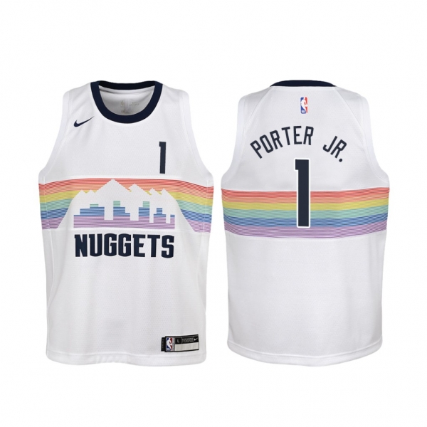 Youth Denver Nuggets 2018-19 Michael Porter Jr. City Jersey - White