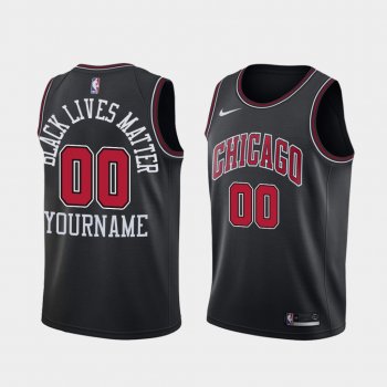 Chicago Bulls Social Justice Custom Black BLM Jersey - Statement