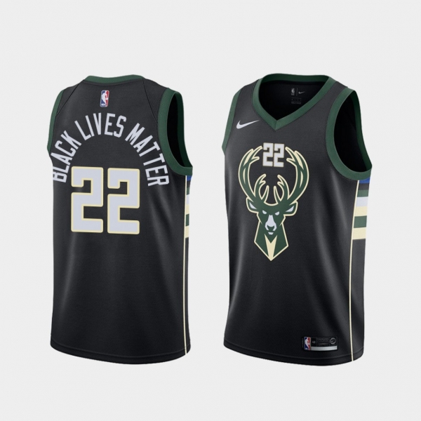 Khris Middleton Bucks Social Justice BLM 2020 Jersey Statement