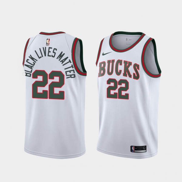 Khris Middleton Bucks Social Justice BLM 2020 Jersey Classic