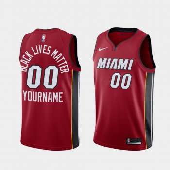 Miami Heat Social Justice Custom Red BLM Jersey - Statement