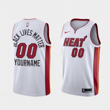 Miami Heat Social Justice Custom White BLM Jersey - Association